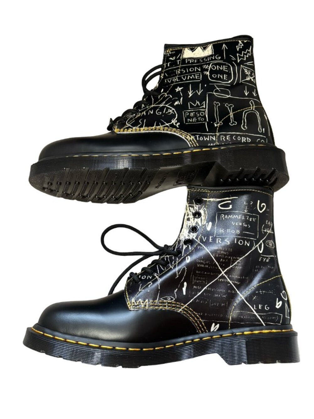 Dr. Martens x Jean-Michel Basquiat 1460 Beat Bop Leather Boots Mens 10/Womens 11 - Picture 3 of 8